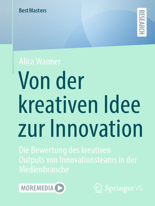 Title details for Von der kreativen Idee zur Innovation by Alica Wanner - Available